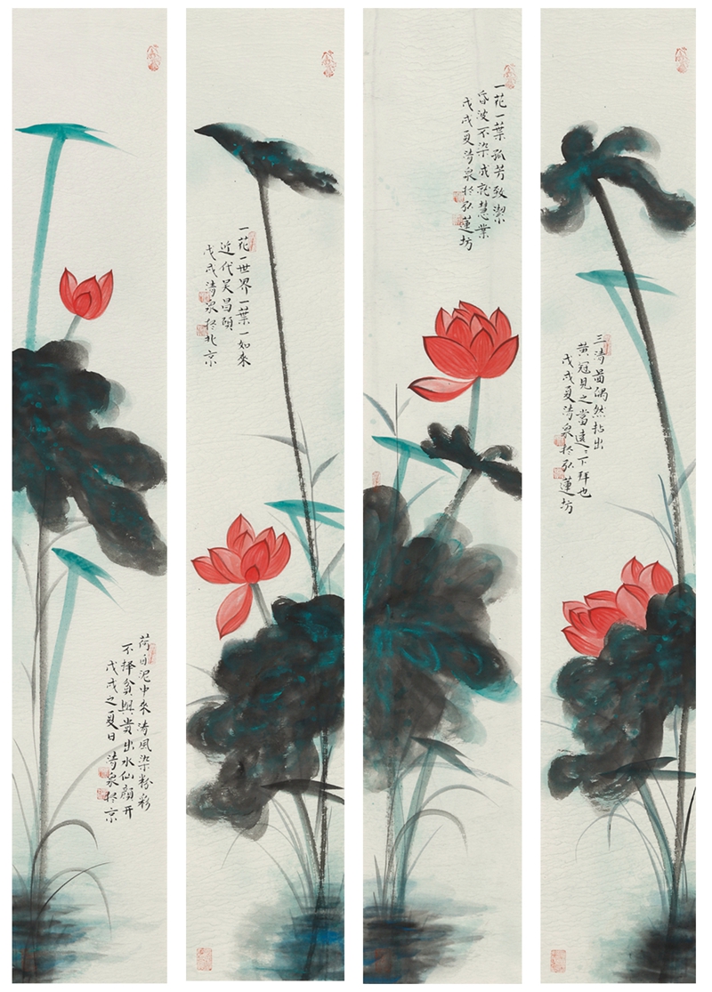点击打开原图 画家林清泉与他的禅意荷花