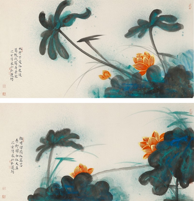 画家林清泉与他的禅意荷花
